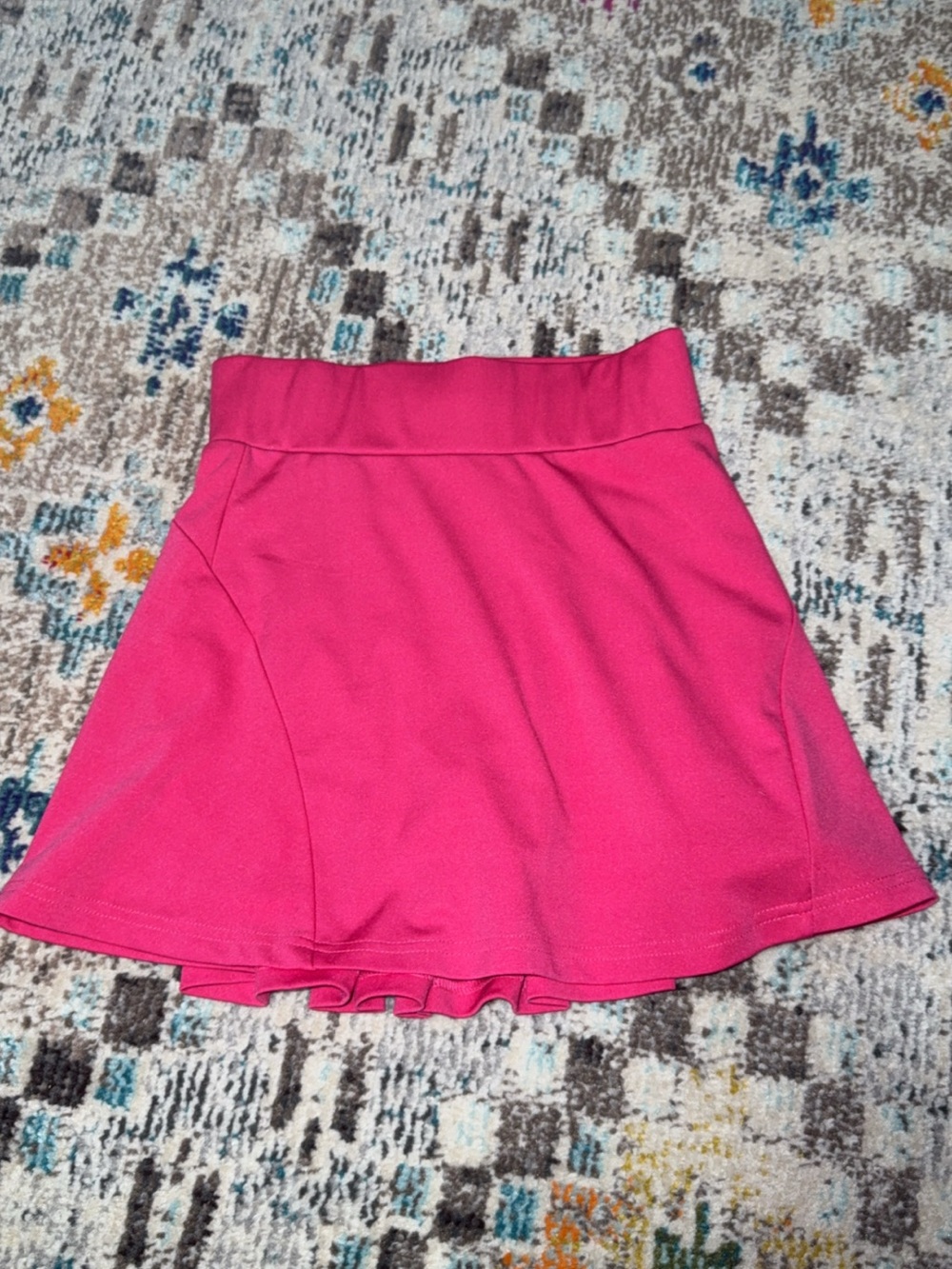 Fuchsia Flared Skater Skirt with Wide Waistband
